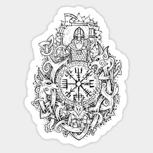 Viking vegvisir nordic pagan Sticker